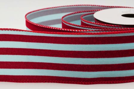 Striped Wired Ribbon_KF6691GC-12-7_Blue